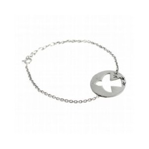 Bracelet argent motif oiseau