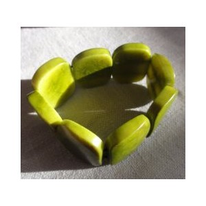 Bracelet en Tagua vert