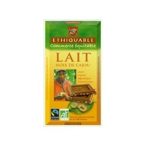 Chocolat Lait au Noix de cajou BIO