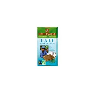 Chocolat Lait Noix de Coco BIO