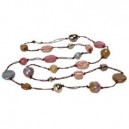 Collier Savannah 120cm Pink Gin