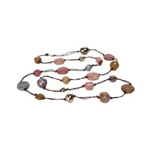 Collier Savannah 120cm Pink Gin