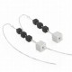 Boucles d'oreilles en argent 925‰ avec quatre cubes mobiles